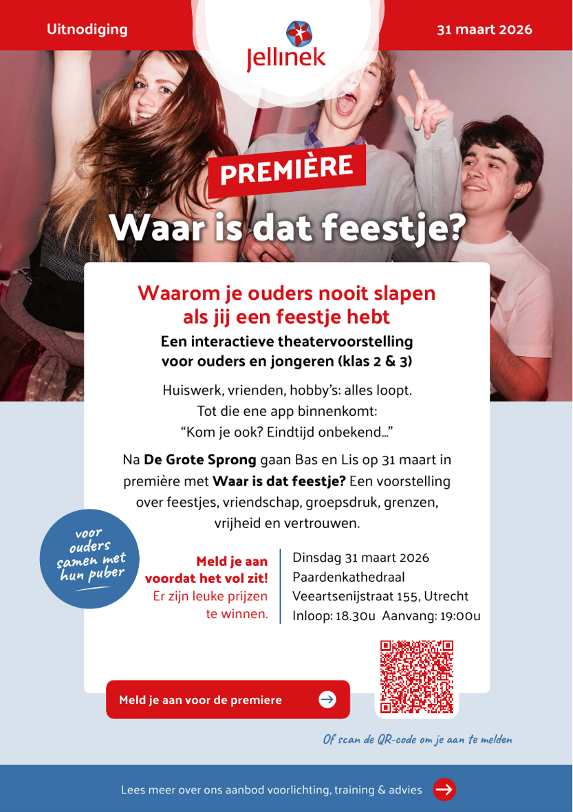 Flyer Waar Is Dat Feestje Theater