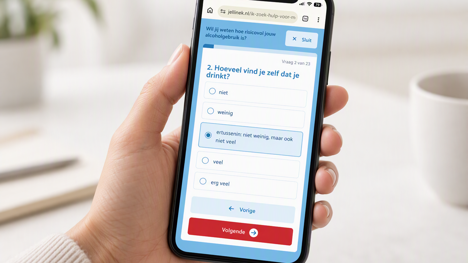 Test Je Gebruik Hand Telefoon